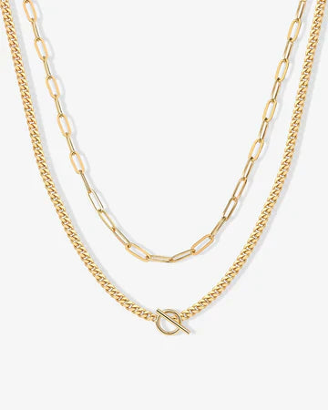 Layered Chain Circle Necklace
